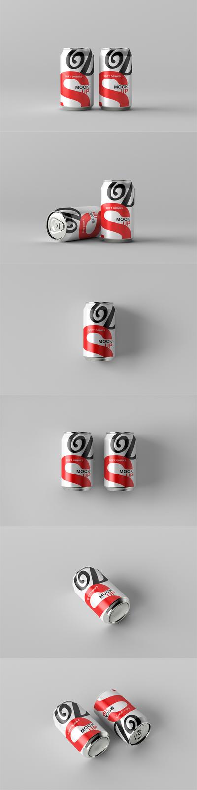 南门网 品牌 VI 样机 饮料 罐头 易拉罐 效果图 PS 啤酒 碳酸饮料