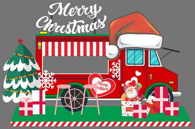南门网 美陈 堆头 房地产 商业 圣诞节 圣诞树 圣诞老人 餐车 异形
