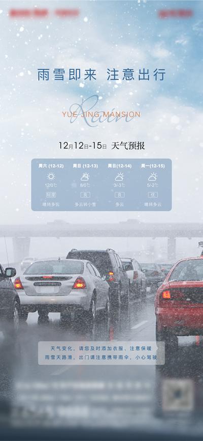 南门网 海报 地产 下雨 温馨提示 汽车 价值点
