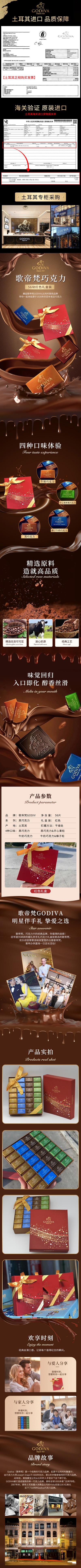 南门网 电商详情页 巧克力详情 巧克力 节日礼盒 介绍