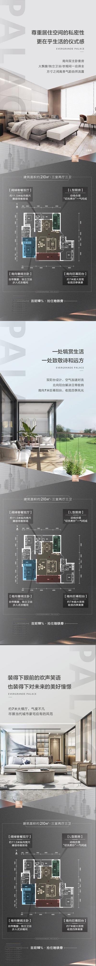 南门网 海报 长图 房地产 户型 卧室 阳台 客厅 价值点 系列