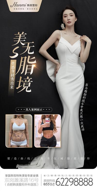 【南门网】海报 医美 吸脂 脂肪 案例对比 塑形 美体 整形 减肥 抽脂