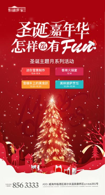 南门网 海报 地产 活动 圣诞节  圣诞树  红色 礼物