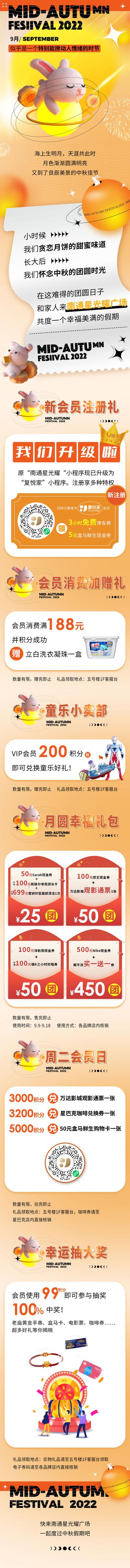 南门网 专题设计 长图 中国传统节日 中秋节 商业 兔子 月饼