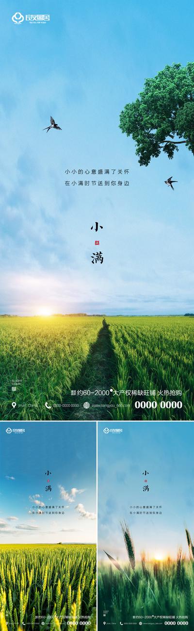 南门网 海报 地产 二十四节气 小满 麦子