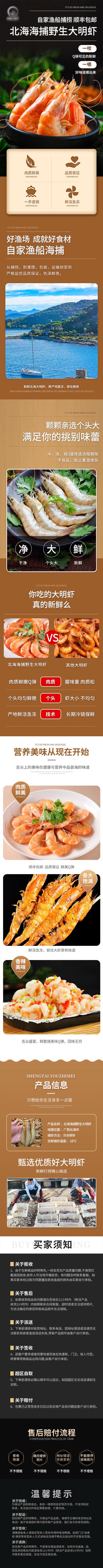 南门网 电商详情页 淘宝详情页 食品 海鲜 虾 大明虾