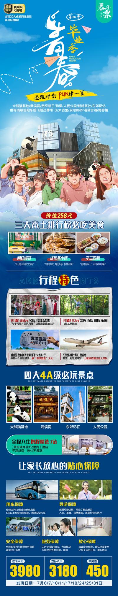 南门网 专题设计 长图 旅游  四川 大熊猫基地  