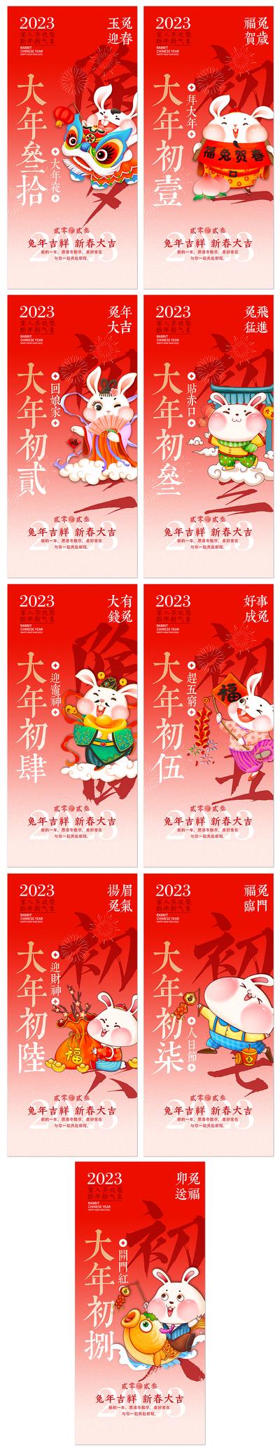 南门网 海报 地产 中国传统节日 春节  除夕  兔年 回娘家 迎财神  系列  