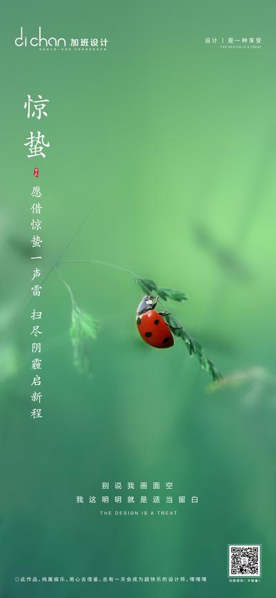 南门网 海报 房地产 惊蛰 二十四节气 瓢虫