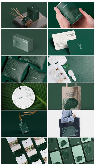南门网 VI设计 样机贴图 品牌  手提袋  香薰 文创 绿色 高端  