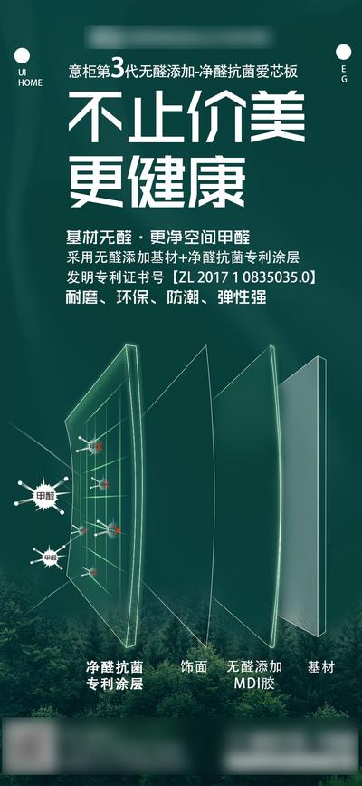 【南门网】海报 全屋定制 抗菌 板材 基材 绿色 森林