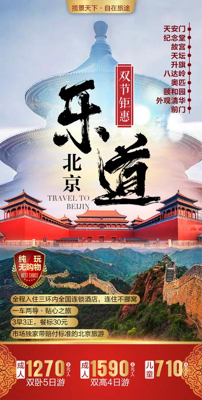 南门网 海报 旅游 北京 天安门 故宫 长城