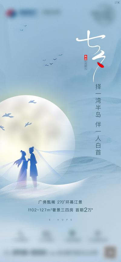南门网 海报 地产 中国传统节日  七夕  情人节 牛郎织女 价值点