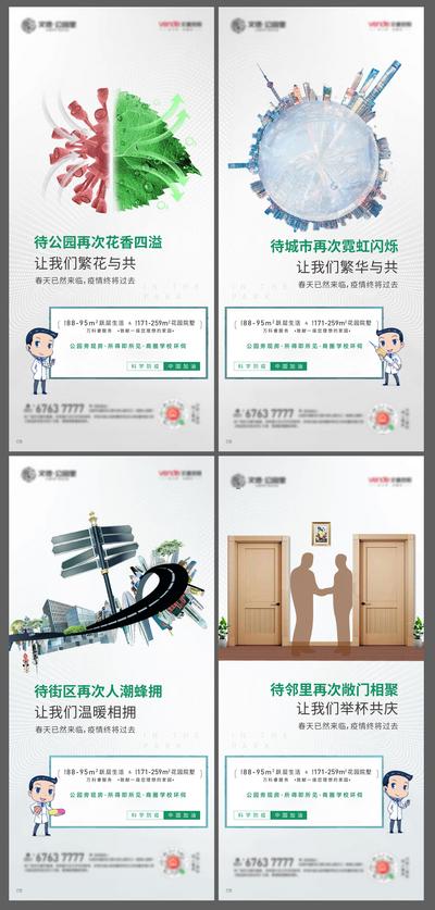 南门网 海报 房地产 武汉 防疫 医生 病毒 城市 创意 疫情