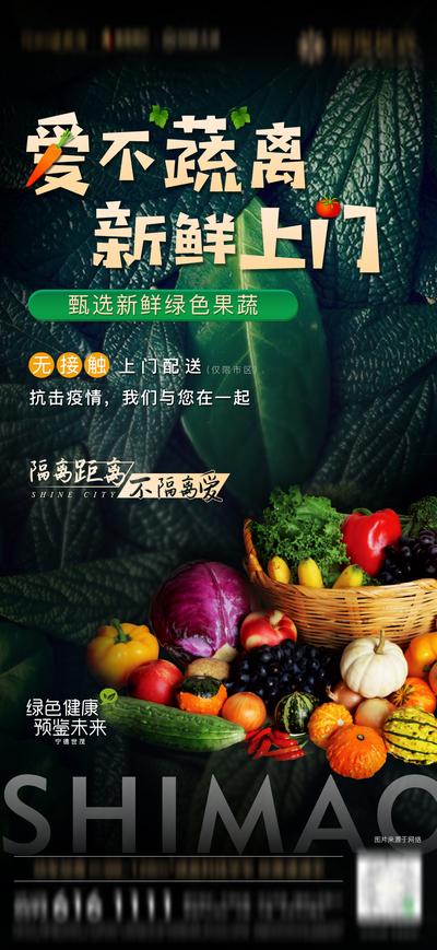 南门网 海报 房地产 瓜果 水果 蔬菜 果蔬 暖场活动 上门配送 抗疫 防疫
