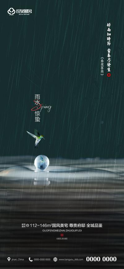 南门网 房地产雨水海报