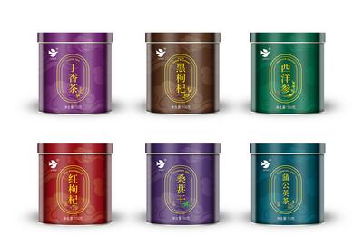 南门网 养生茶小罐装包装设计