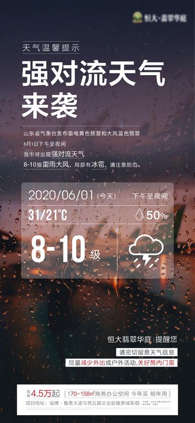 南门网 海报 房地产 天气预警 温馨提示