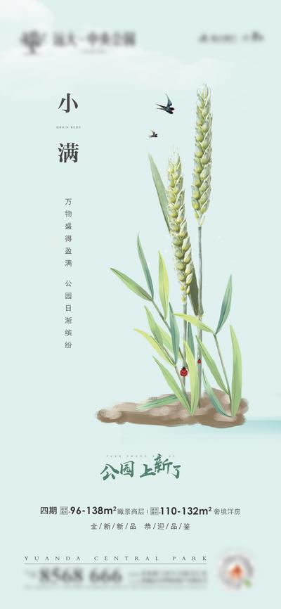 南门网 海报 地产 二十四节气 小满 麦穗