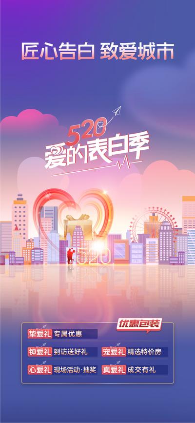 南门网 海报 房地产 520 情人节 活动 告白 城市 到访礼