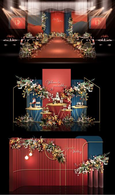 【南门网】广告 海报 效果图 婚礼 场景 舞台 布置 系列