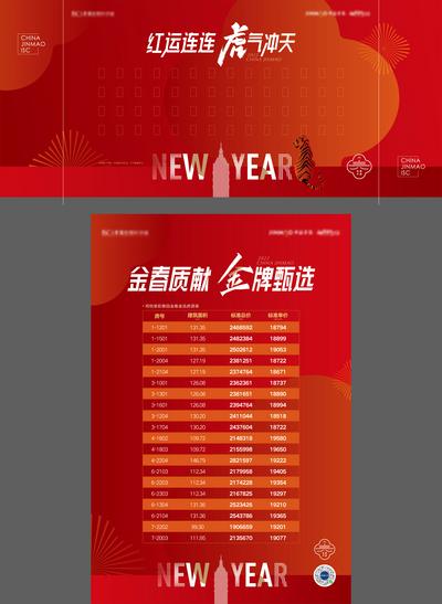 【南门网】背景板  活动展板  新年  春节 红包墙  特价房 虎年 