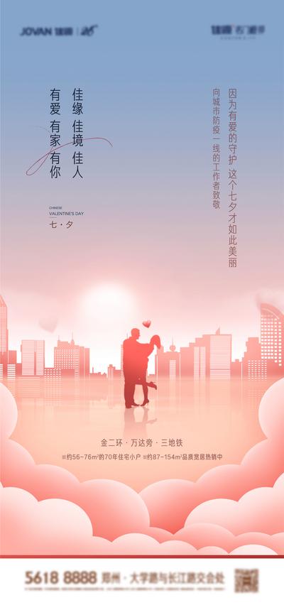南门网 海报 地产 中国传统节日 七夕 情人节 城市 浓情 爱情