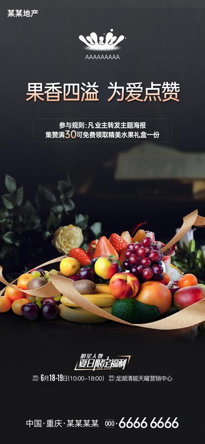 南门网 海报 房地产 水果 美食 暖场 活动 黑色