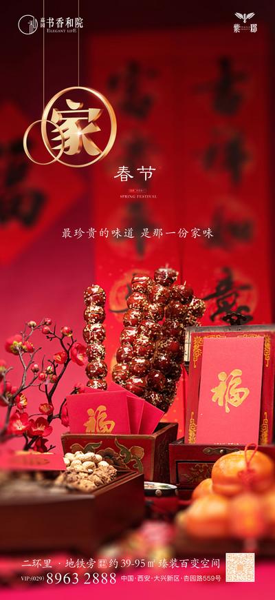 南门网 海报 房地产 中国传统节日 春节 回家 冰糖葫芦 红包 春联