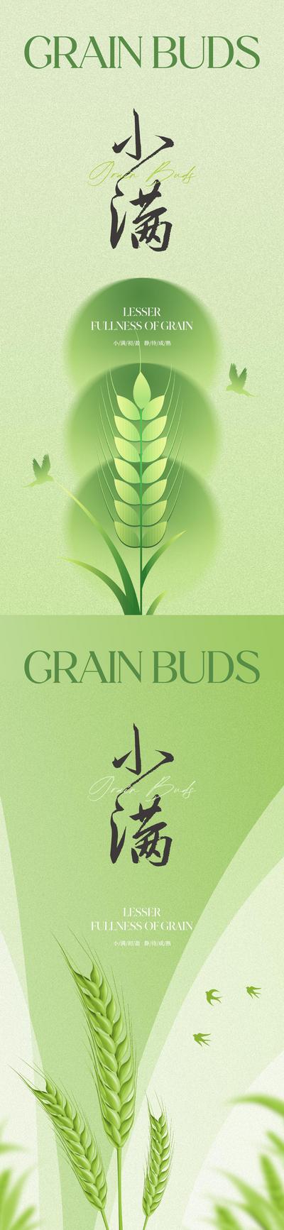 南门网 海报 房地产 二十四节气 小满 弥散 麦穗 小麦