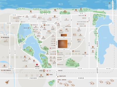 【南门网】海报 广告展板 房地产 区位图 手绘
