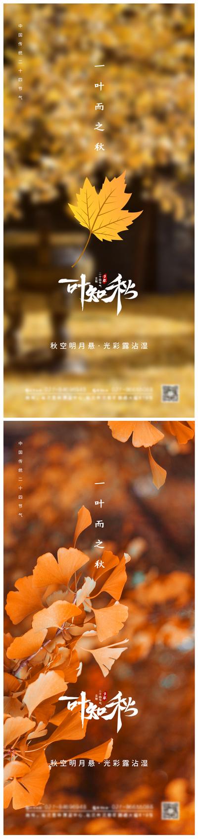 南门网 海报 地产 二十四节气 立秋 树叶