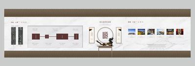 南门网 品牌墙 文化墙 房地产 大气 企业 历程 大理石 底纹 中式