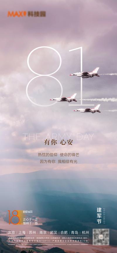 南门网 广告 海报 地产 建军节 八一 飞机 城市 生活