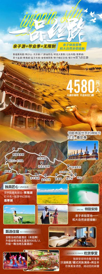 南门网 广告 海报 电商 甘肃 青海 长图 旅游 行程