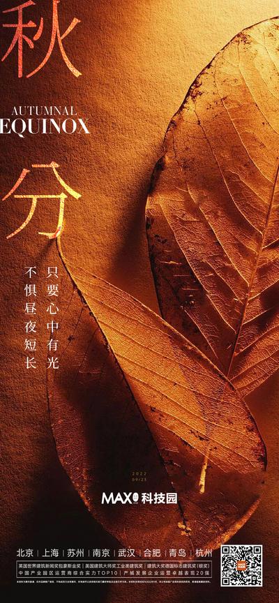 南门网 广告 海报 地产 秋分 节气 树叶