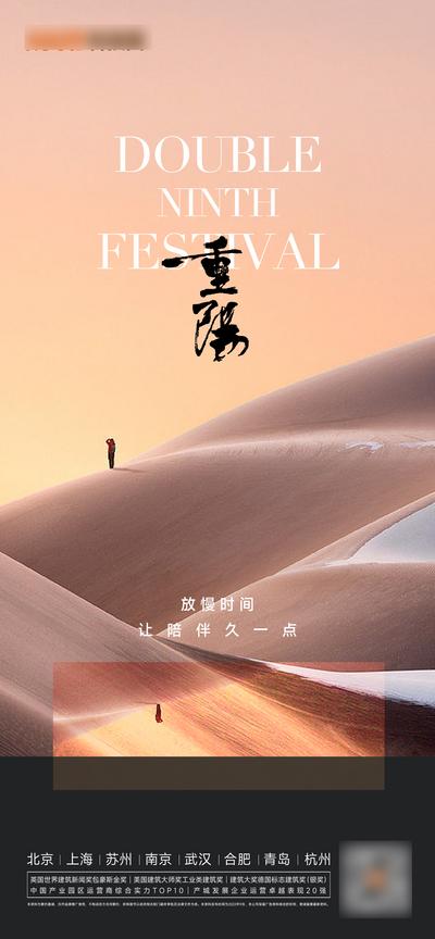 南门网 广告 海报 地产 重阳节 节日 沙漠