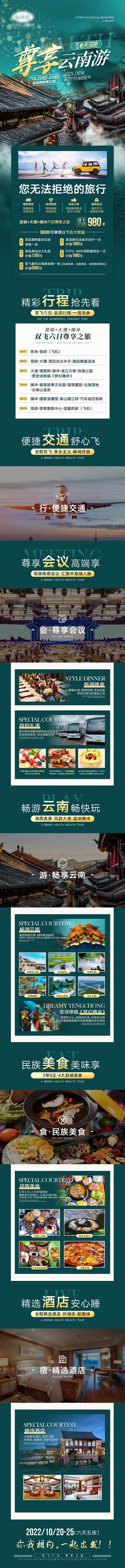 南门网 海报 长图 旅游 宣传 云南 大理 丽江 飞机
