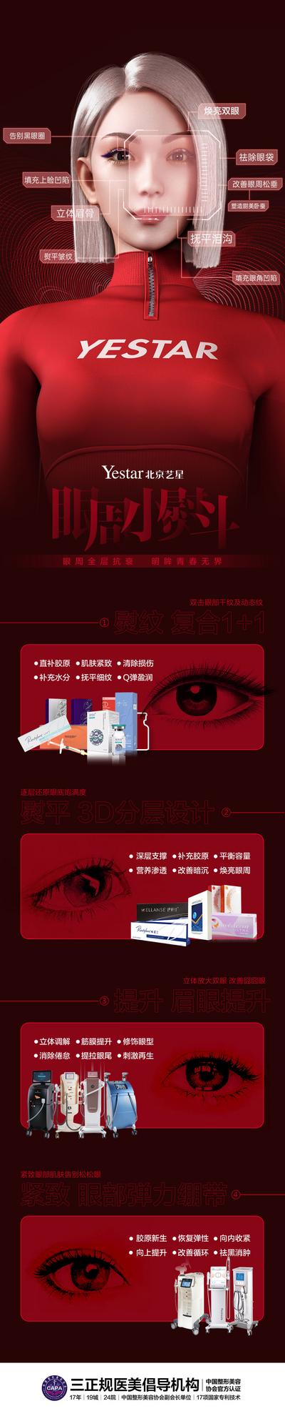 南门网 广告 海报 医美 人物 抗衰 眼睛 眼科 长图