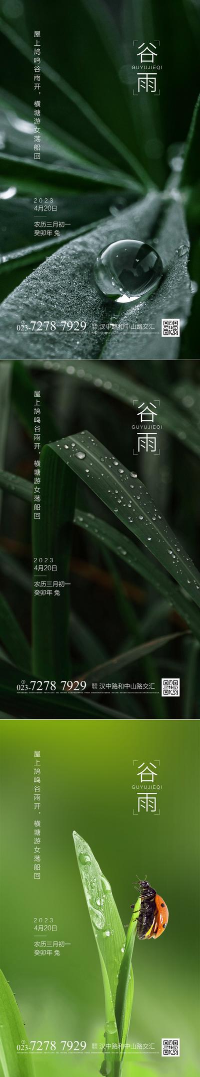 南门网 广告 海报 节气 谷雨 系列 品质