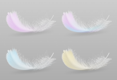 南门网 粉色 蓝色 黄色 羽毛 白色 白色羽毛 两根羽毛 两根白色羽毛 创意羽毛