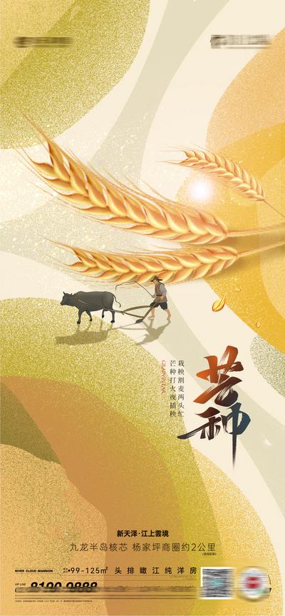 南门网 广告 海报 地产 芒种 节气 稻谷