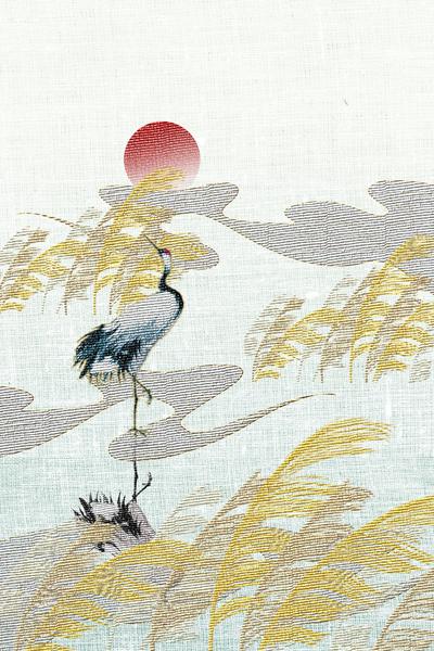 南门网 广告 海报 中式 山水 刺绣 意境 地产 元素 仙鹤