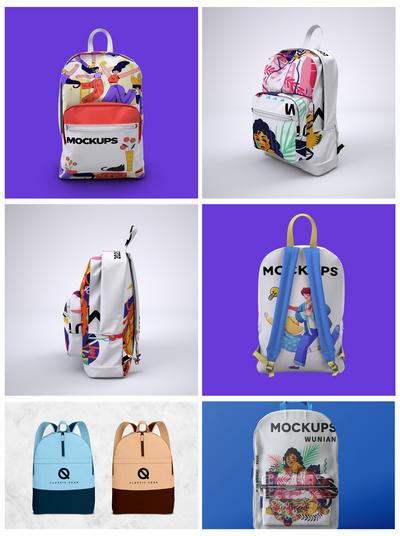 南门网 广告 海报 包装 书包 样机 效果图 学生 背包