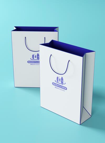 【南门网】广告 效果图 纸袋 手提袋 样机 logo 展示