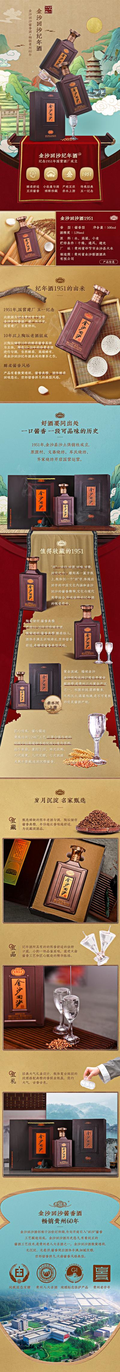 南门网 广告 海报 电商 白酒 详情页 长图 复古 专题