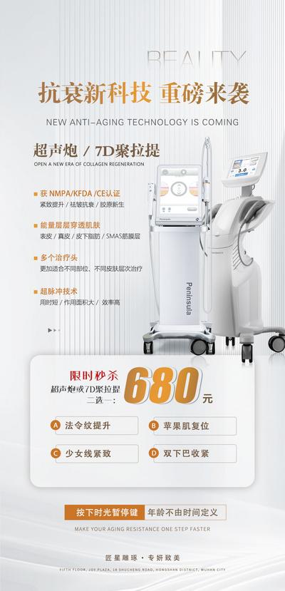南门网 广告 海报 医美 超声炮 美容 塑拉达 仪器 抗衰 设备