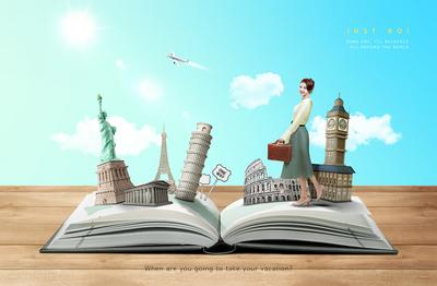 南门网 广告 海报 旅游 地标 世界 城市 旅行 人物