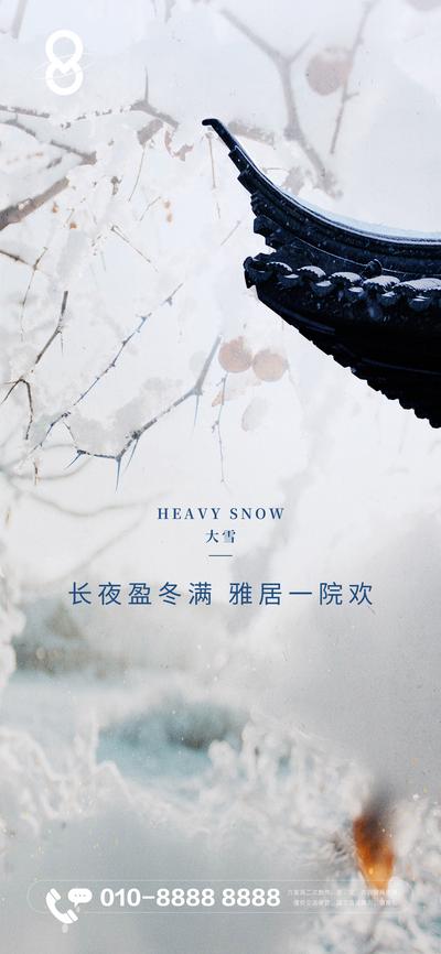 南门网 地产项目大雪节气价值点海报
