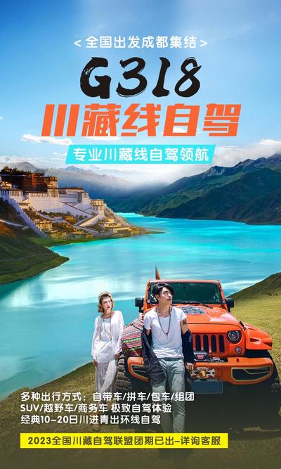 南门网 广告 海报 旅游 318 旅行 川藏 自驾 领航 西藏